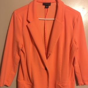 Metaphor neon orange cardigan
